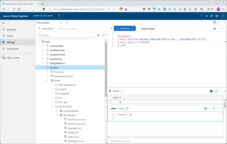 Der Azure Data Explorer