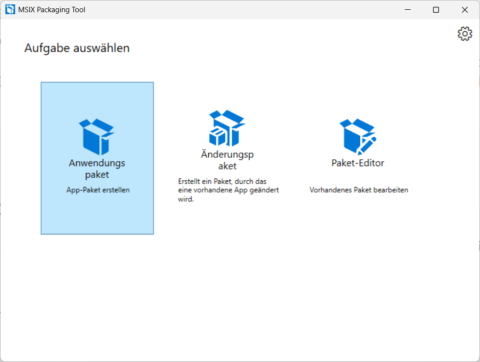 Das MSIX-Packaging-Tool kann aus dem Windows-Store installiert werden.