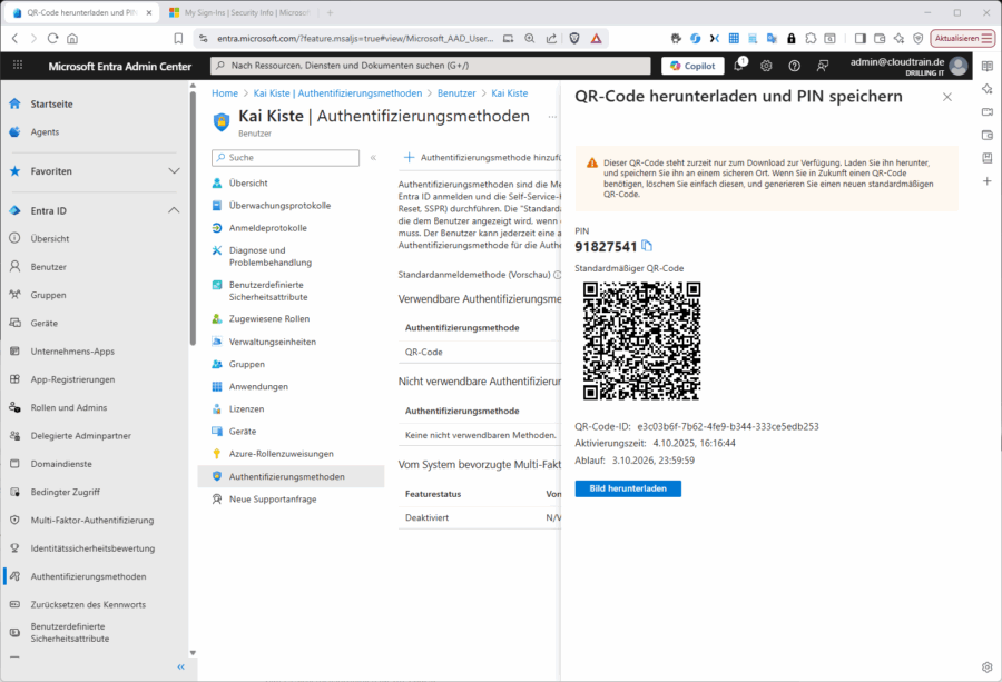 Der QA-Code ist eine Alternative zu TAP.